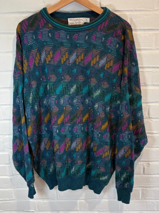 St. Croix Other - Vintage St. Croix Textured Sweater 3D Knit Cosby Biggie Men's XL